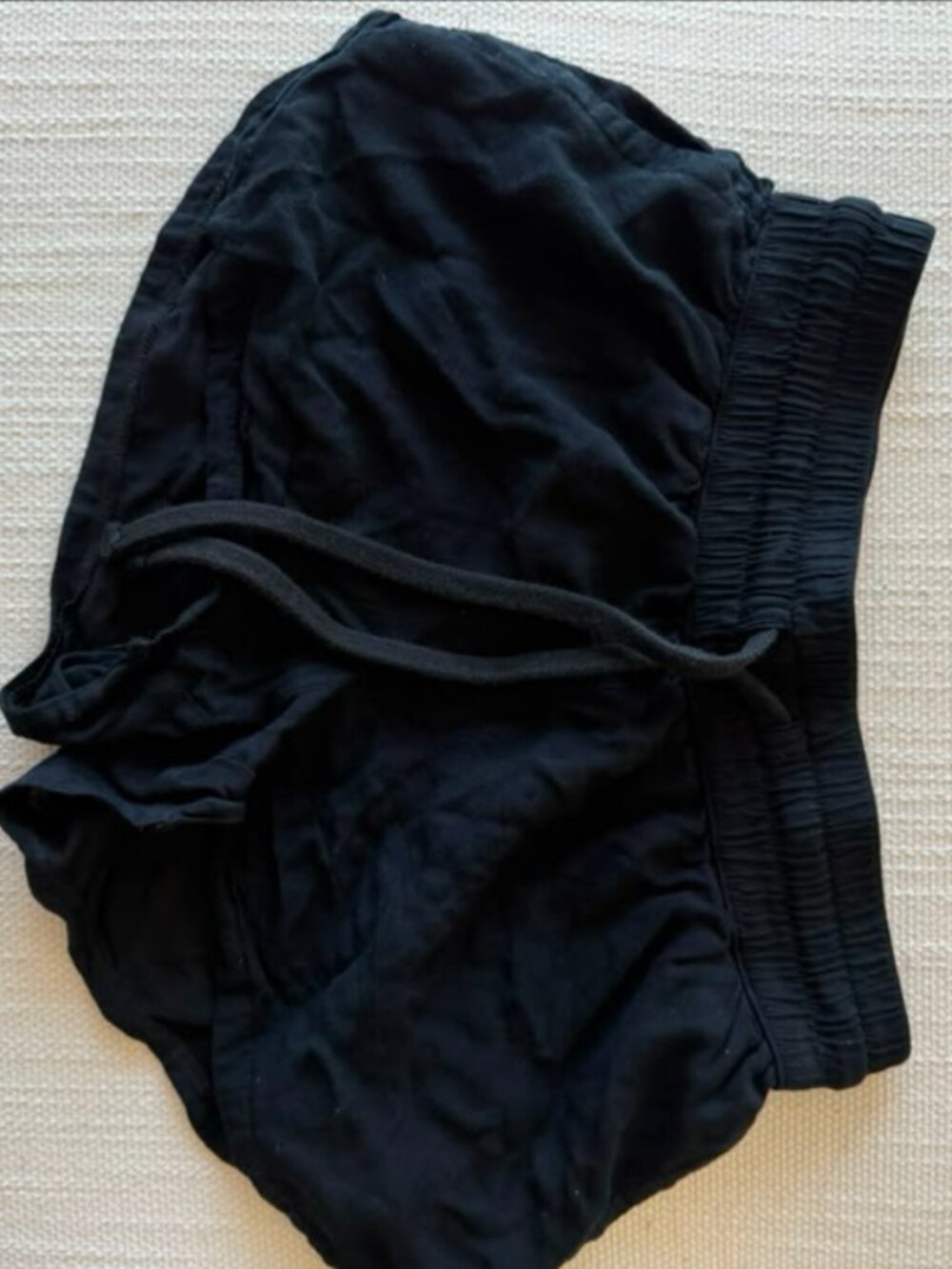 Aritzia TNA Black Drawstring Running Shorts XXS